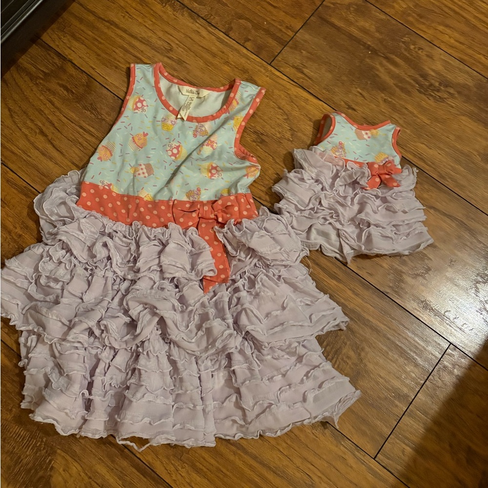 Matilda Jane party dress with matching doll dress